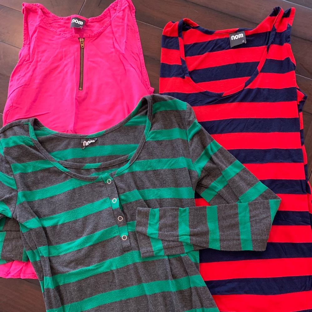 Lot of Nom maternity tops size M